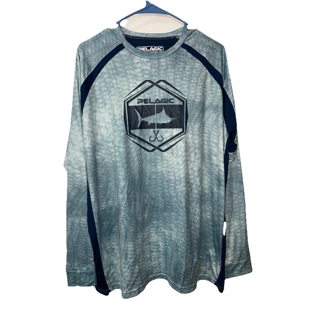 Pelagic‎ Long Sleeve Performance Shirt Mens Size XLarge Stretch Fishing Vaportek